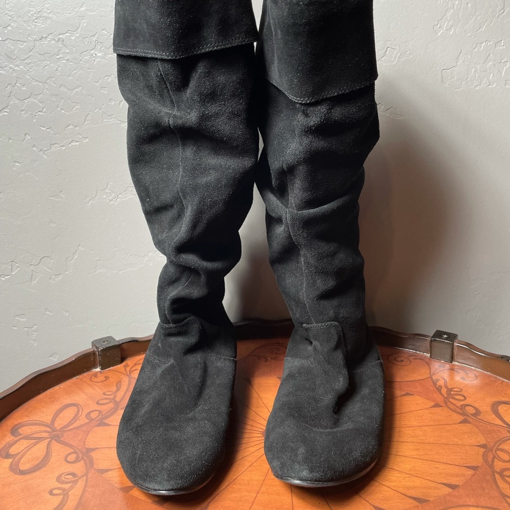 Suede Knee High Boots